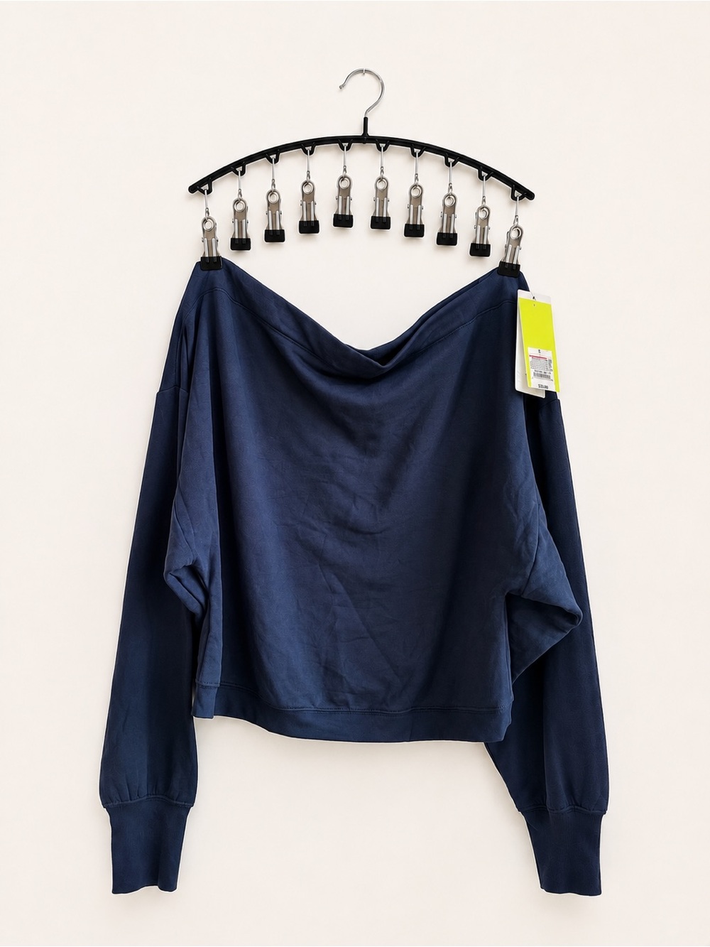 all in motion Navy Off-Shoulder Sweatshirt